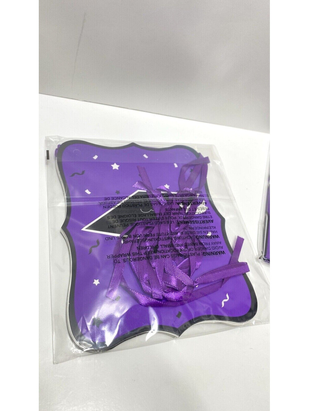 Purple Congrats Grad Banner & Rectangular Table Cloth Graduation Party Decor - Picture 6 of 7